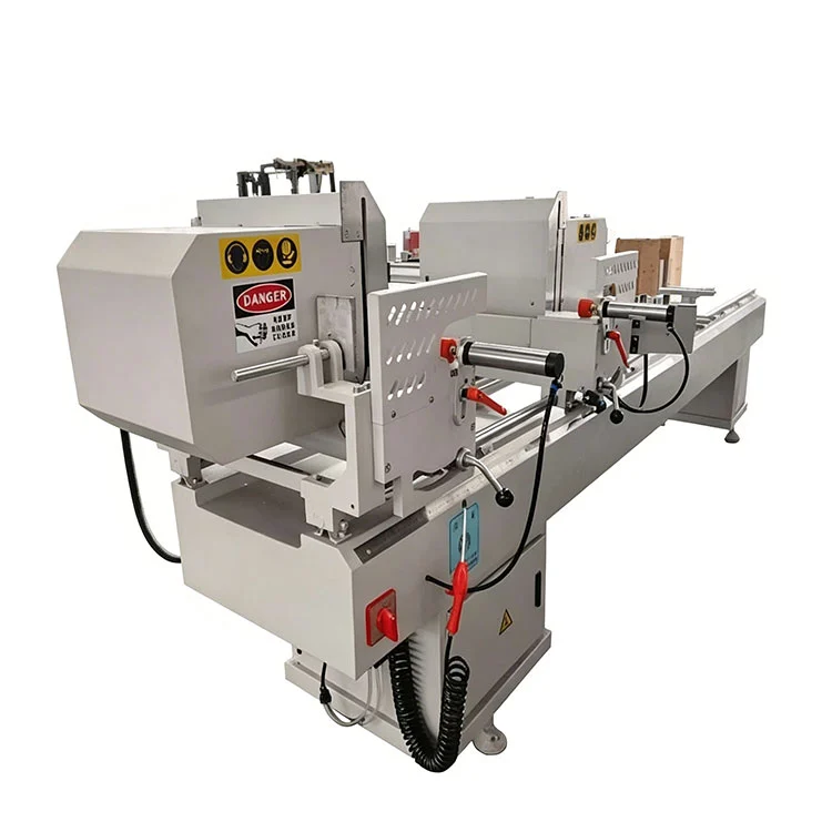 400mm Double Kepala Cutting Saw PVC Window Profil Processing Equipment