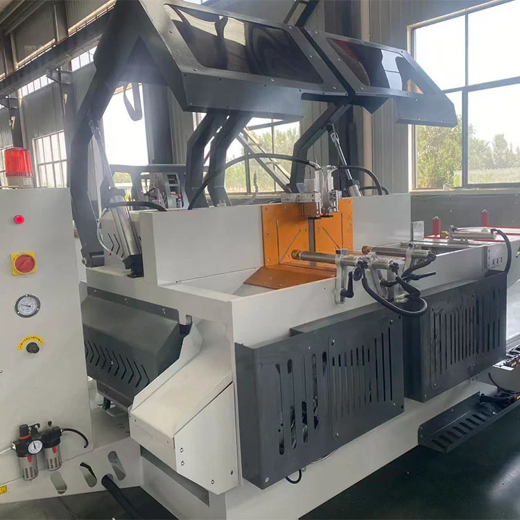 CNC Otomatis Double Kepala Miter Saw kanggo Aluminium Window Door