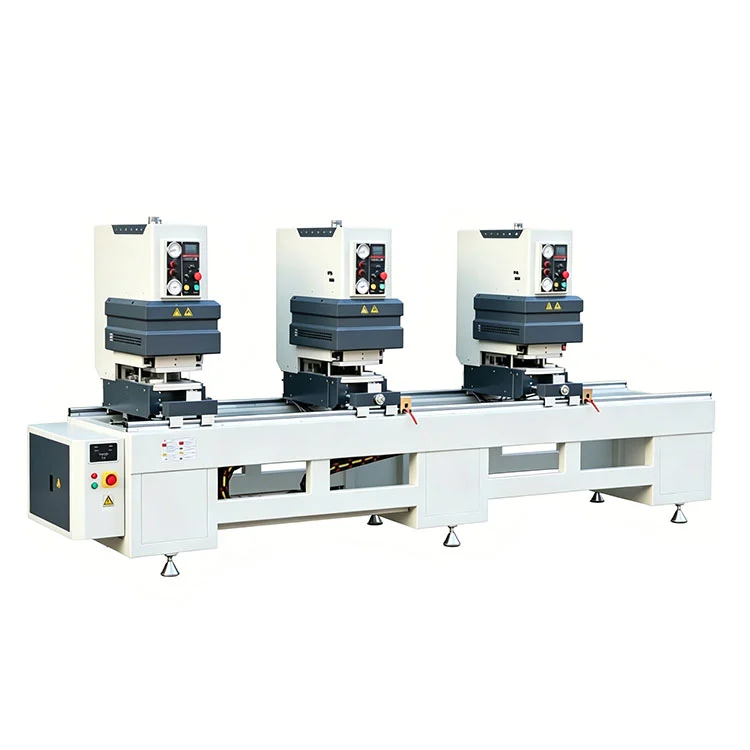 Telung Kepala Mesin Welding Seamless kanggo Pintu PVC lan Windows