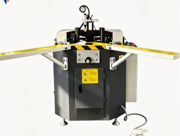 Dhuwur-Presisi 140mm Aluminium Profile Corner Nggabungke Machine